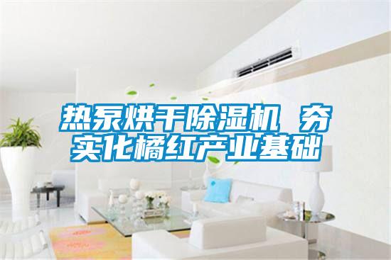 熱泵烘干除濕機 夯實化橘紅產業基礎