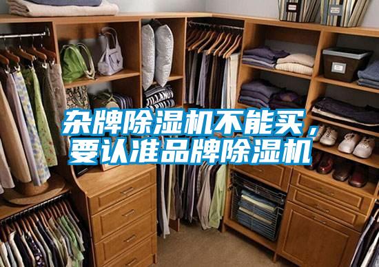 雜牌除濕機不能買，要認準品牌除濕機