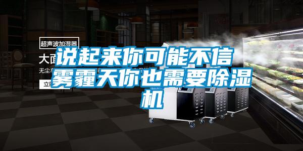 說起來(lái)你可能不信 霧霾天你也需要除濕機(jī)