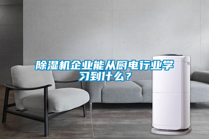 除濕機企業能從廚電行業學習到什么？