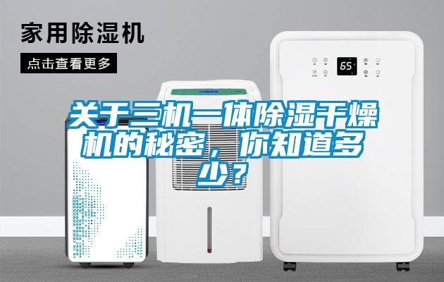關于三機一體除濕干燥機的秘密,你知道多少?