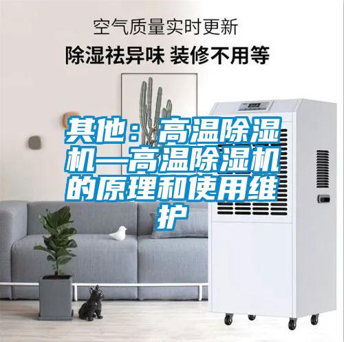 其他：高溫除濕機—高溫除濕機的原理和使用維護
