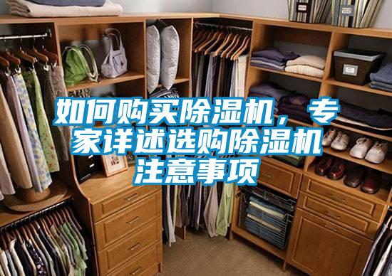 如何購買除濕機,專家詳述選購除濕機注意事項