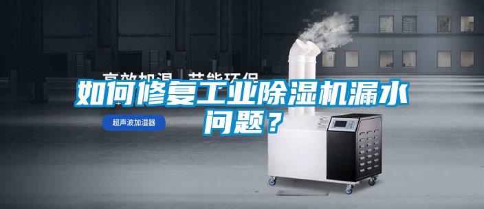 如何修復工業除濕機漏水問題?