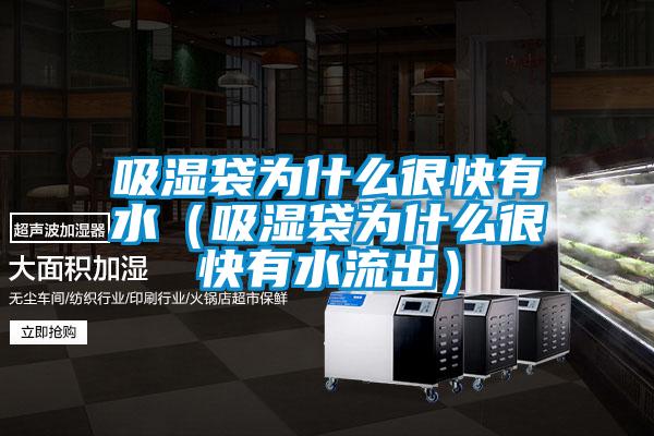 吸濕袋為什么很快有水（吸濕袋為什么很快有水流出）