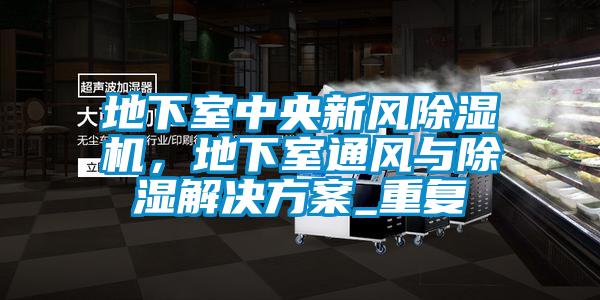 地下室中央新風(fēng)除濕機(jī),地下室通風(fēng)與除濕解決方案_重復(fù)