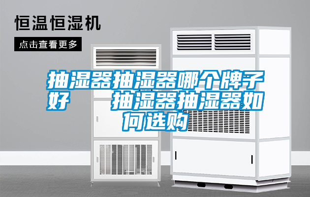 抽濕器抽濕器哪個牌子好   抽濕器抽濕器如何選購