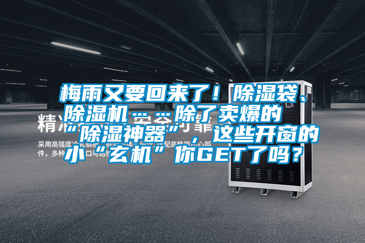梅雨又要回來(lái)了!除濕袋、除濕機(jī)……除了賣(mài)爆的“除濕神器”,這些開(kāi)窗的小“玄機(jī)”你GET了嗎?