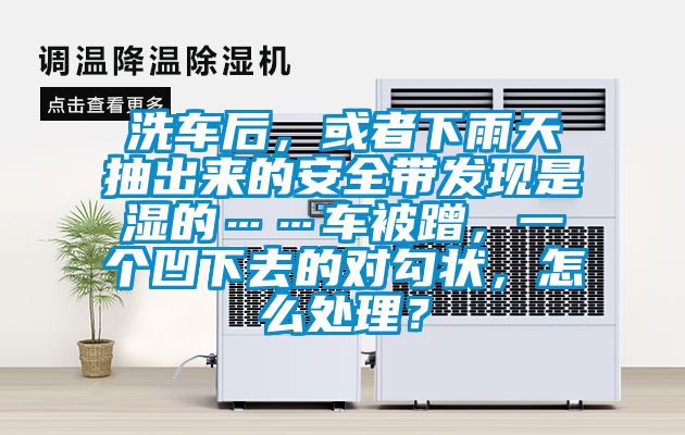 洗車后，或者下雨天抽出來(lái)的安全帶發(fā)現(xiàn)是濕的……車被蹭，一個(gè)凹下去的對(duì)勾狀，怎么處理？