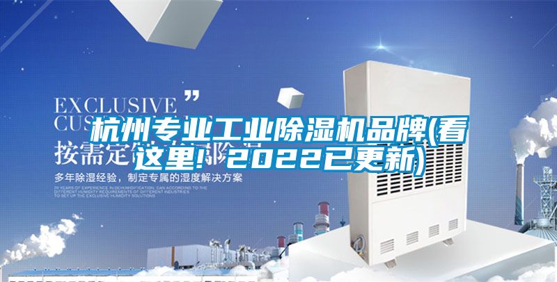 杭州專業(yè)工業(yè)除濕機品牌(看這里! 2022已更新)