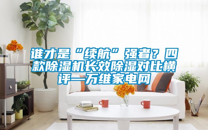 誰才是“續航”強者？四款除濕機長效除濕對比橫評—萬維家電網