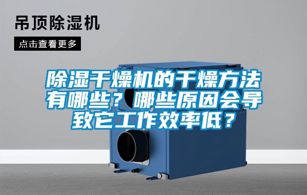 除濕干燥機的干燥方法有哪些？哪些原因會導致它工作效率低？