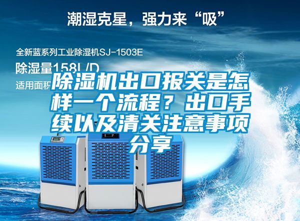 除濕機出口報關是怎樣一個流程?出口手續以及清關注意事項分享