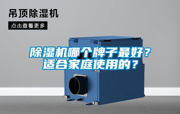 除濕機哪個牌子最好?適合家庭使用的?