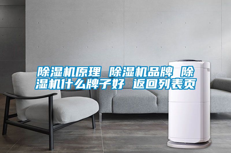 除濕機原理 除濕機品牌 除濕機什么牌子好 返回列表頁