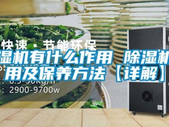 行業新聞除濕機有什么作用 除濕機作用及保養方法【詳解】