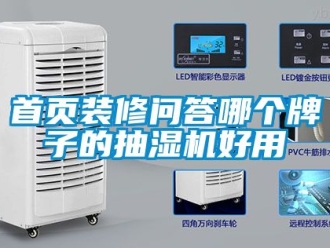 企業新聞首頁裝修問答哪個牌子的抽濕機好用