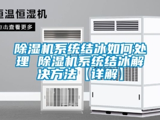 行業(yè)新聞除濕機(jī)系統(tǒng)結(jié)冰如何處理 除濕機(jī)系統(tǒng)結(jié)冰解決方法【詳解】