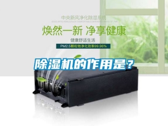 企業新聞除濕機的作用是？